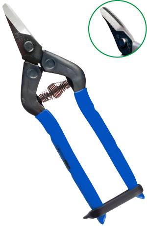 Tijera Recolección CHIKAMASA S-2C - 16,5 cm | Hoja Curva (Azul)