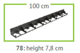 Bordura de Jardín Rígida PP Negra - 7,8 cm x 1 m| Pack 4 udes + 12 Piquetas