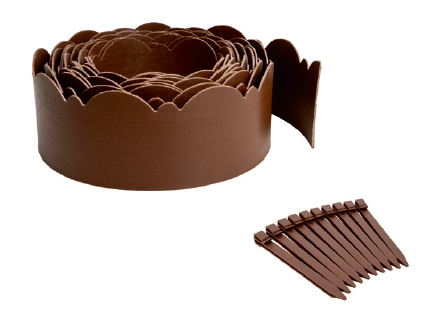 Bordura Jardín Flexible Ondas Corten - PE Reciclado | Rollo 10 m + 10 Piquetas